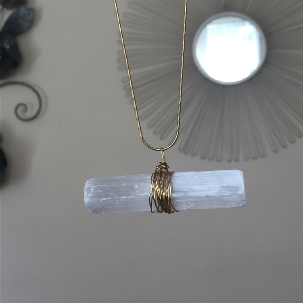 Selenite Crystal Necklace